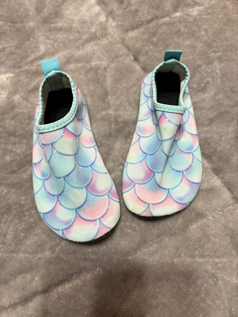 Kids Mermaid Scale Aqua Pink Water Shoes